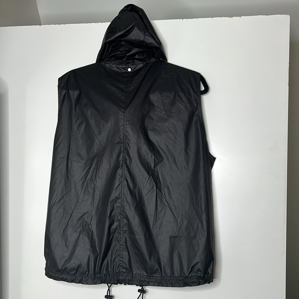 Frame Size L Sherpa Mix Anorak Lightweight Nylon Zip Hood Vest - NWT - Picture 2 of 4